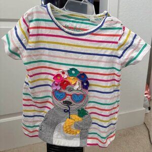 Mini Boden Toddler Girl Tee Short Sleeve Top Shirt Infant Girl Cloth Size 2-3Y